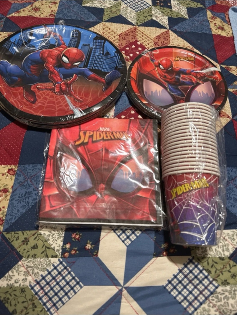 Marvel Spider-Man Red & Blue Disposable Party Tableware Set